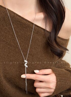 螺旋毛衣链秋冬轻奢气质大气高档高级感长项链女款2025新款配饰品