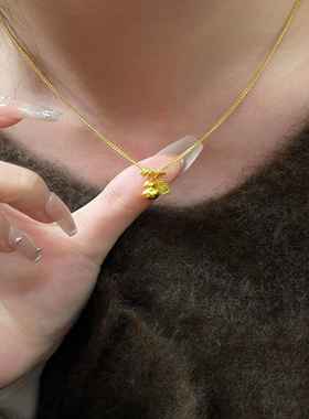 金色招财福禄葫芦项链女ins新中式小众轻奢精致高级感新款锁骨链