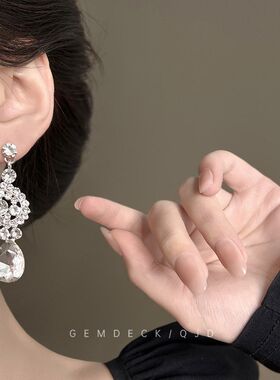 轻奢水滴型耳环项链套装女复宫廷风项链高级感舞会礼服配饰