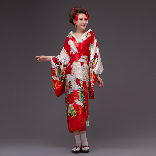 古装日本和服女正装传统改良名族男士和服舞台cos动漫花魁演出服 - 图1