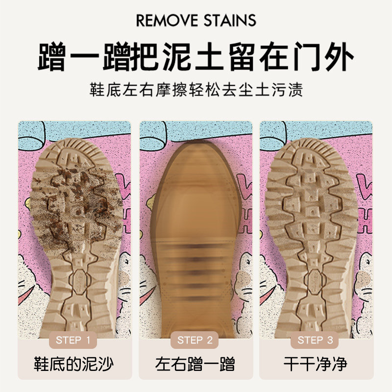 ins卡通家用丝圈进门垫玄关地毯入户门蹭土脚垫可裁剪PVC垫子猫咪,淘宝优惠券,粉丝福利购,淘宝优惠卷