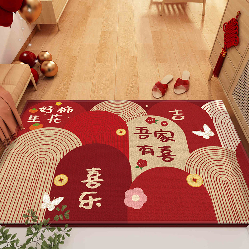 红色入户门地垫进门玄关门口门垫新年防滑耐脏地毯可裁剪家用脚垫,淘宝优惠券,粉丝福利购,淘宝优惠卷