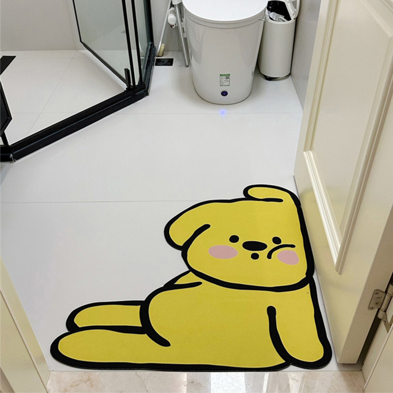 卡通浴室地垫厕所卫生间防滑垫家用可爱进门门垫脚垫吸水速干软垫,淘宝优惠券,粉丝福利购,淘宝优惠卷