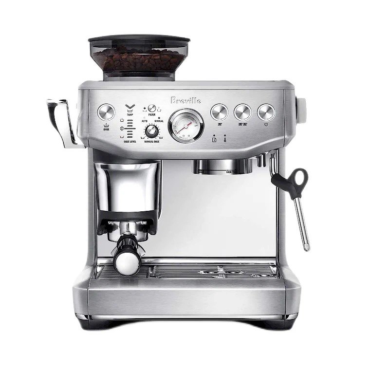 Breville/铂富BES876家用意式半自动咖啡机美式研磨一体878海盐白_虎窝淘