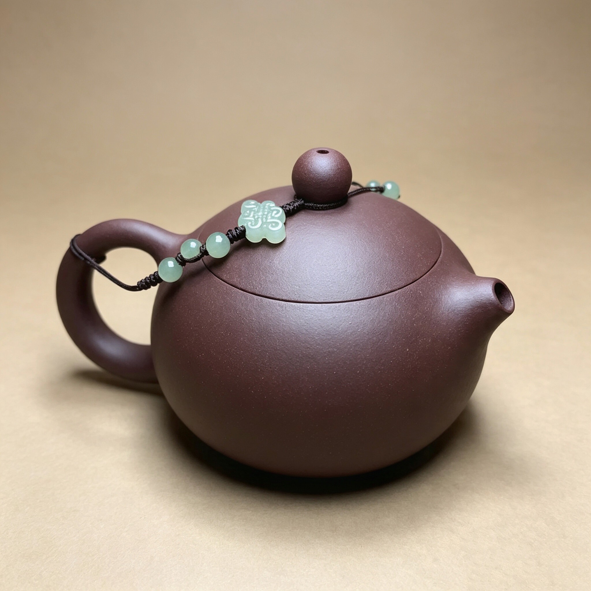 Special anti-fall rope for natural Hetian jade teapot