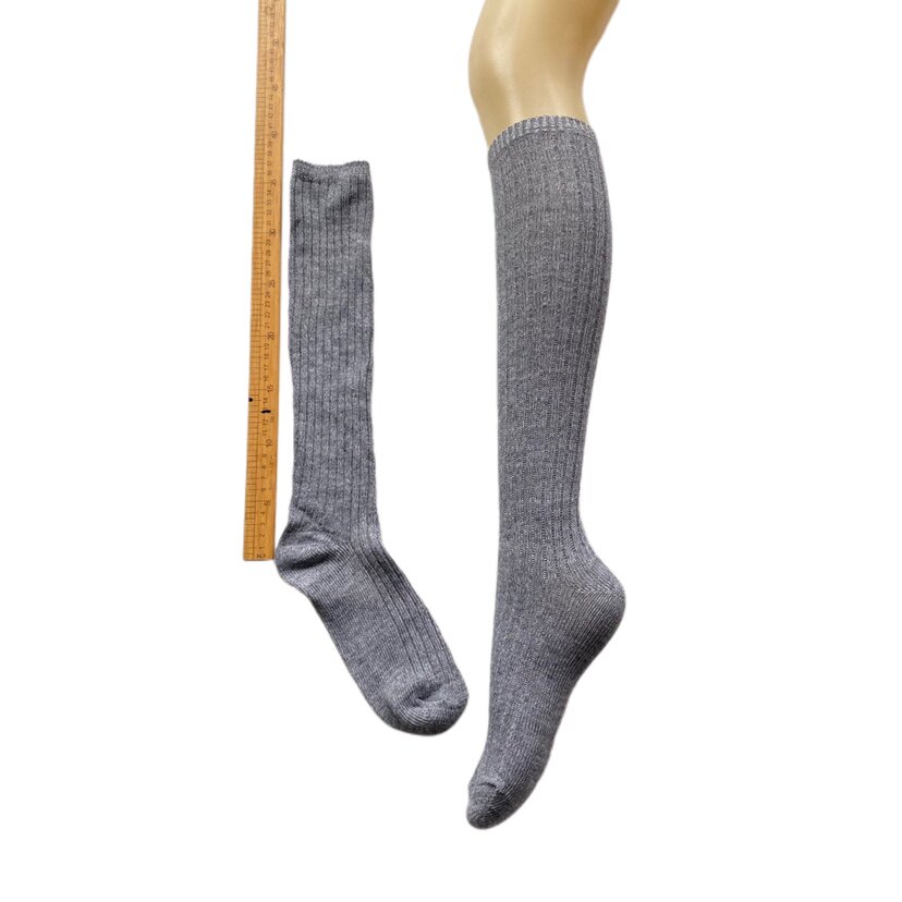 日单 韩版竖条纹款柔软舒适透气大线不勒腿及膝长筒堆堆袜,淘宝优惠券,粉丝福利购,淘宝优惠卷