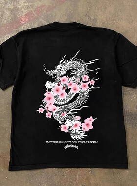 海外订单尾货~专柜撤回外贸美式潮牌短袖T恤男女同款宽松上衣ins
