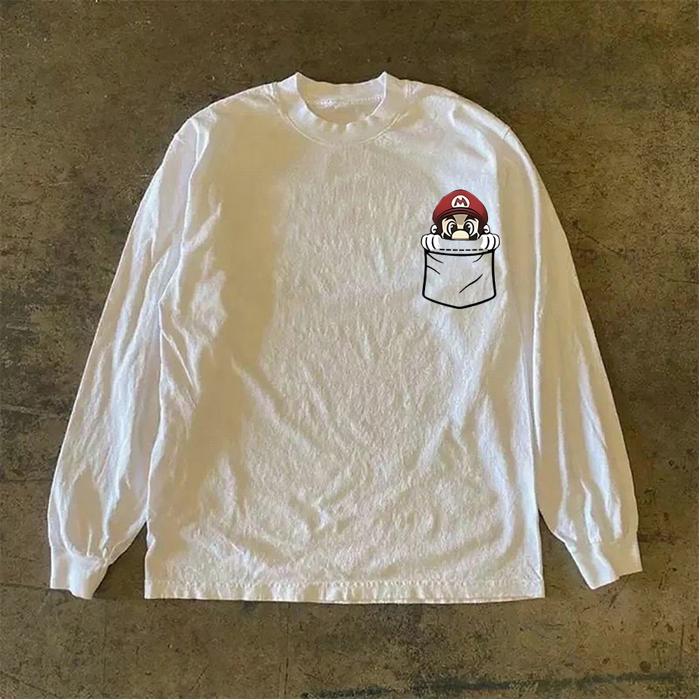 漫越美~品牌折扣日系古着重磅纯棉长袖t恤男女同款宽松百搭上衣服,淘宝优惠券,粉丝福利购,淘宝优惠卷