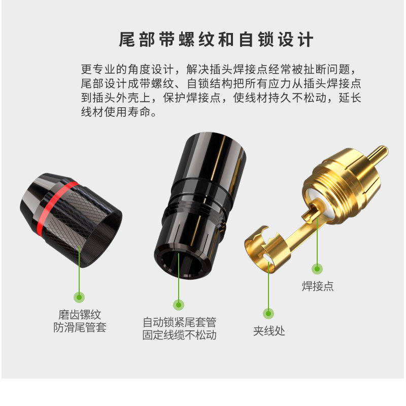 莲花头rca插头 DIY音响箱插头DVD梅花纯铜镀金RCA音频信号线插头,淘宝优惠券,粉丝福利购,淘宝优惠卷