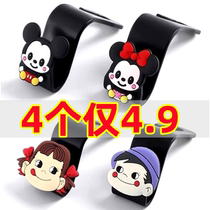 Car Seat Rear Backrest Hook Cartoon Cute Seat Rear Row Rear Hook Multifunction Car Interior Small Hook Idea