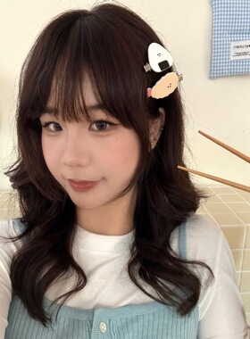 可爱简约发夹卡通饭团炸虾鸭嘴夹甜美少女心刘海夹学生百搭碎发夹