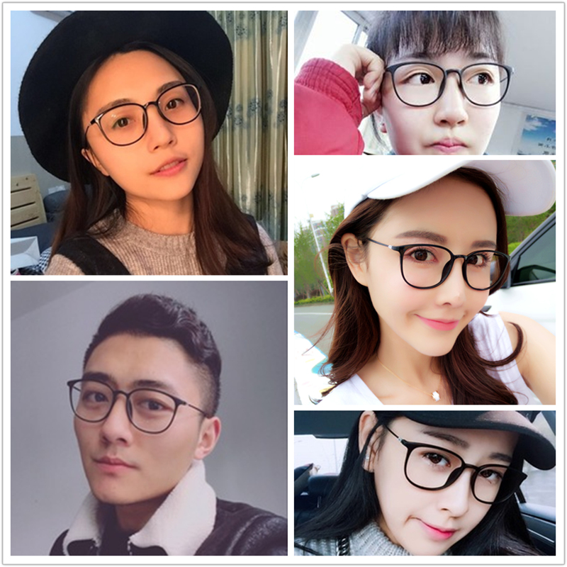 莱纳眼镜专营店可配近视眼镜女有度数韩版潮复古眼睛框镜架男款平光网红款大圆脸1