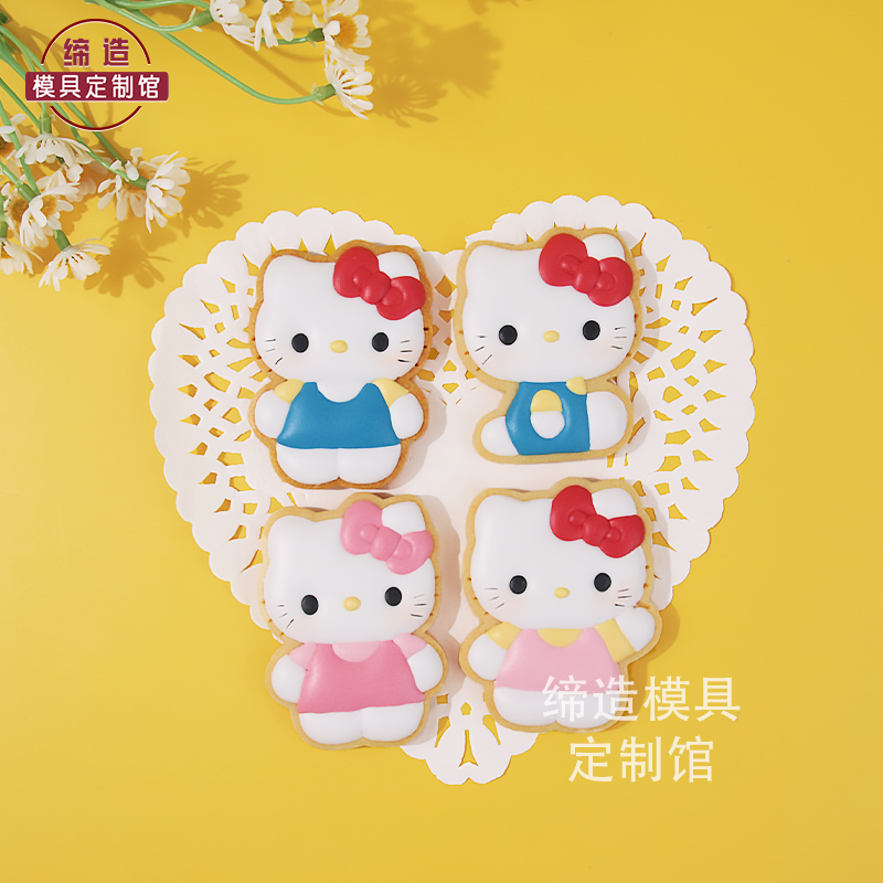 HelloKitty猫饼干模具  卡通 可爱动漫糖霜3D家用烘焙翻糖定制