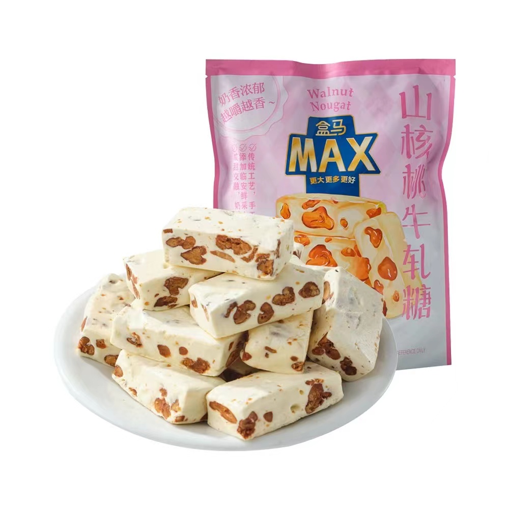 盒马MAX海盐扁桃仁太妃糖零食独立装480g 牛轧糖 核枣糕 代购96g - 图3