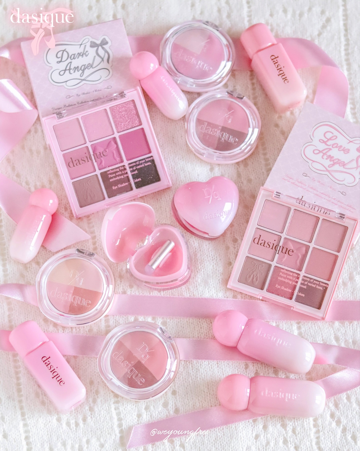 韩国oliveyoung11月新▼代曦可dasique芭蕾风唇釉腮红芭蕾眼影盘 - 图0