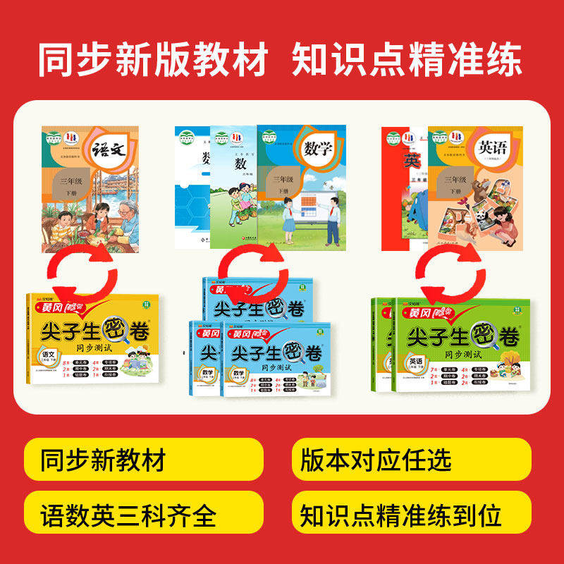 2025新版黄冈100分尖子生密卷同步测试卷人教版一二三四五六年级上下册全套语文数学英语练习题练习册单元期中期末北师大版苏教版