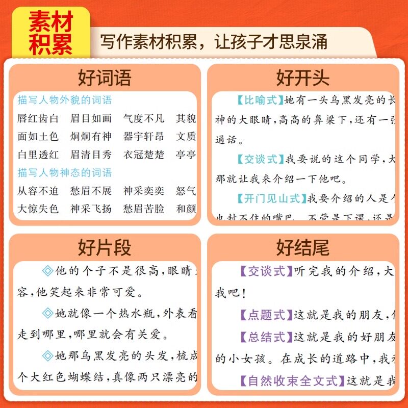 名校课堂先锋同步作文三四五六年级上册人教版小学生同步作文语文优美句子积累思维导图写作技巧答题模板满分范文大全训练