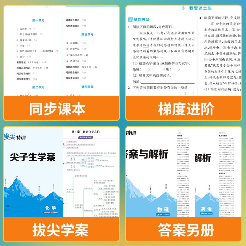 2024版拔尖特训七八九年级上下册语文数学英语物理化学人教版全套初中初一初二初三教材同步练习册尖子生学案培优思维训练通城学典-图2