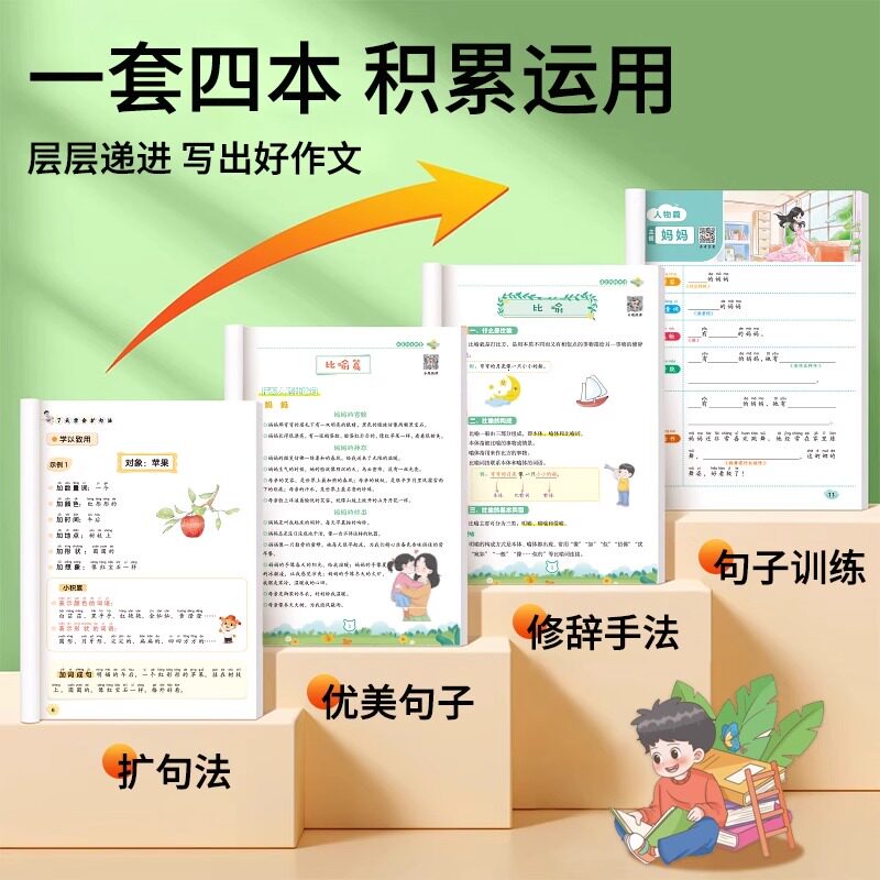 7天学会扩句法小学语文每日晨读扩句写作专项练习扩充二三四五年级五感法写作文优美句子积累大全小学生一看就会的七天专项训练