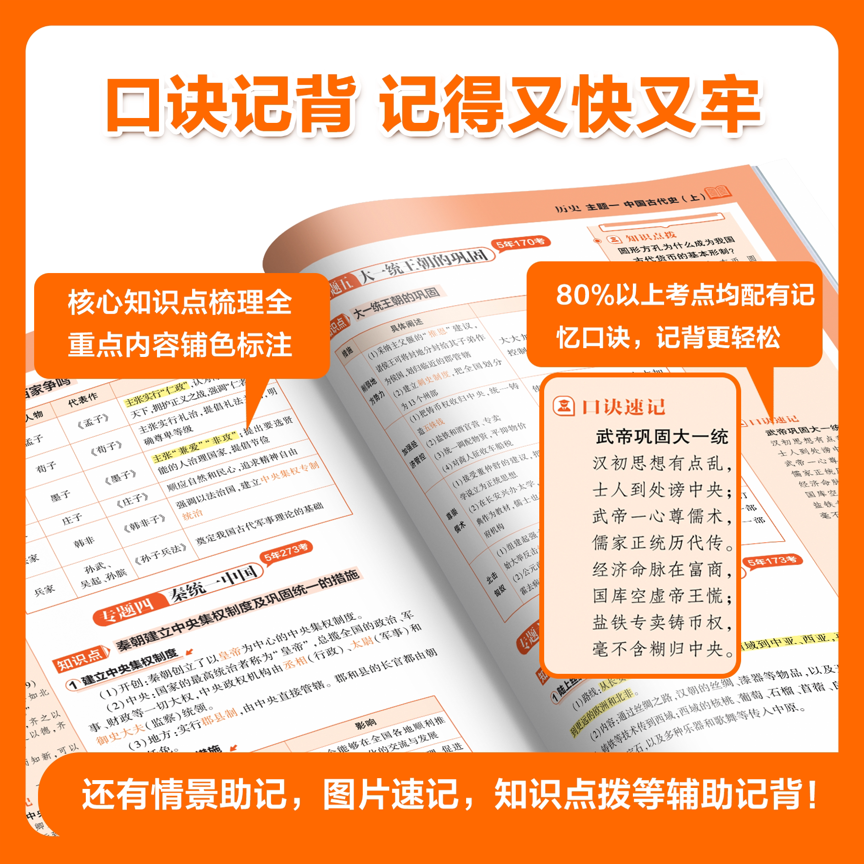 2026载望口诀秒记初中小四门知识点一本通人教版全国通用 初一二三七八九年级政治历史地理生物核心高频考点速记知识汇总手册大全