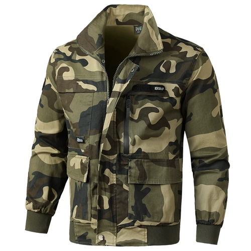 Эластичный камуфляжный хлопковый износостойкий осенний комплект для работы