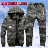 Мужской демисезонный утепленный камуфляжный зимний износостойкий комбинезон для работы, рабочая одежда