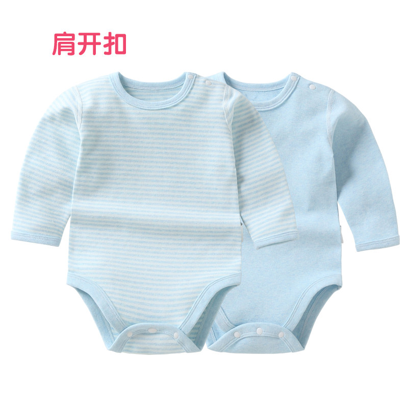 婴儿秋冬中高领包屁衣纯棉保暖加厚打底新生宝宝三角哈衣内衣套装,淘宝优惠券,粉丝福利购,淘宝优惠卷