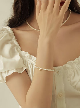 菲菲珠宝天然淡水珍珠手链女ins风简约精致日常百搭手串生日礼物