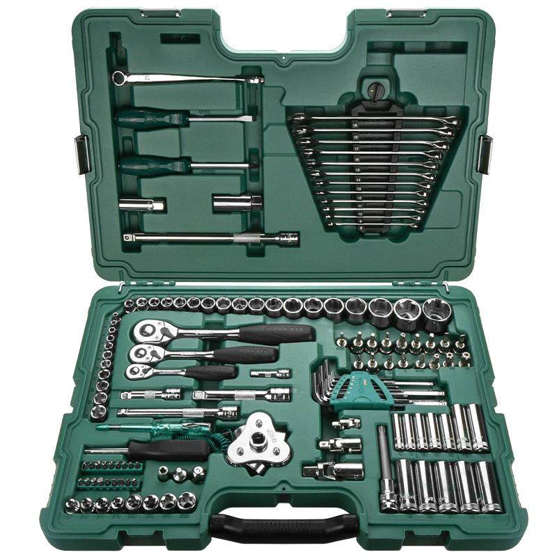 世达汽车维修工具套装120/122/128件棘轮飞扳套筒汽修组套09014A - 图0