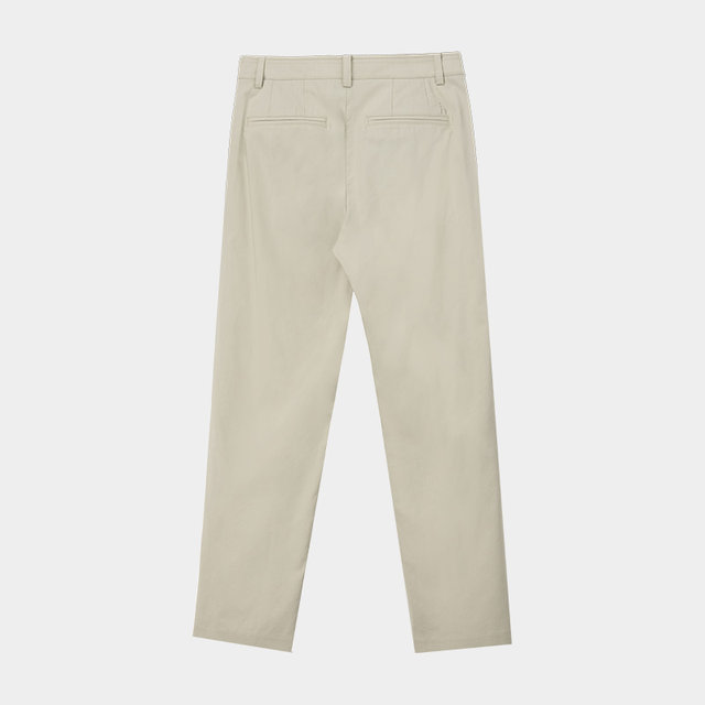 Hazzys solid color cropped pants for women's spring new single pleated tapered foot pants