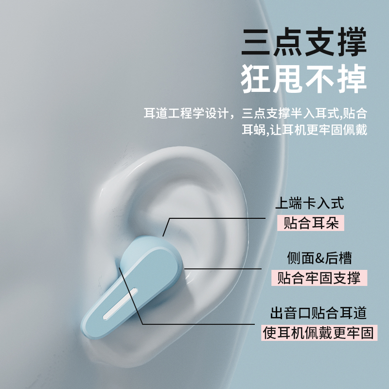 蓝牙耳机真无线入耳式降噪游戏低延迟超长续航高音质2023新款运动