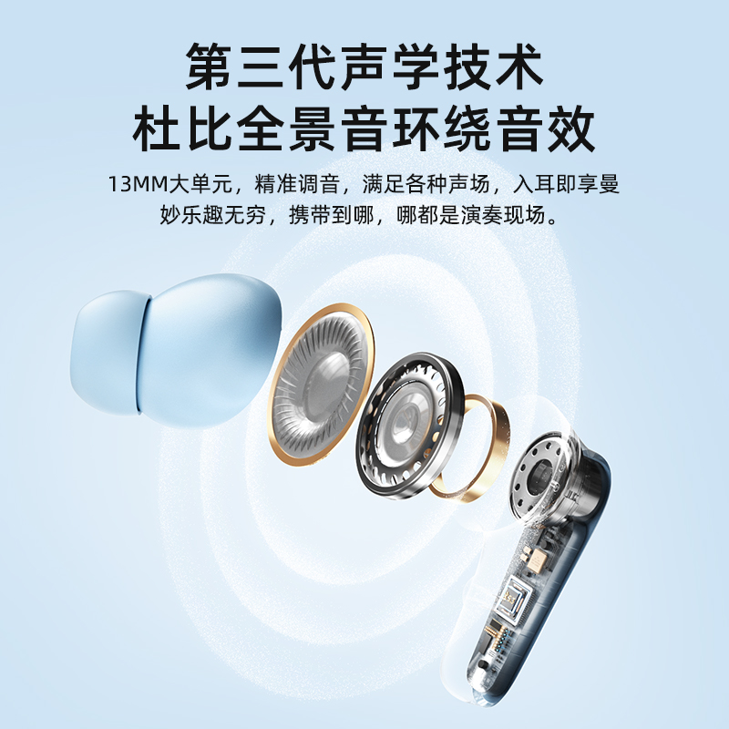 蓝牙耳机真无线入耳式降噪游戏低延迟超长续航高音质2024新款男女