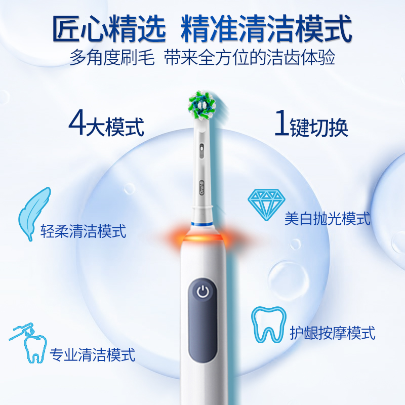 博朗oralb欧乐b比电动牙刷成人男女情侣P4000 PRO4 pro1 proultra-图2