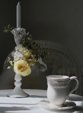 森得源新款铁艺烛台ins法式