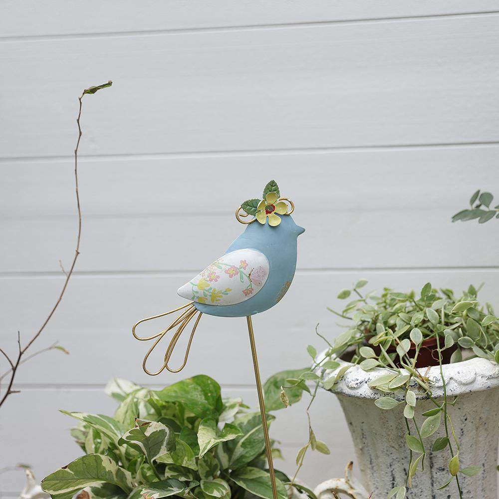 森得源欧式铁艺小鸟花插花盆装饰品半手工立体摆件马卡龙色系地插,淘宝优惠券,粉丝福利购,淘宝优惠卷