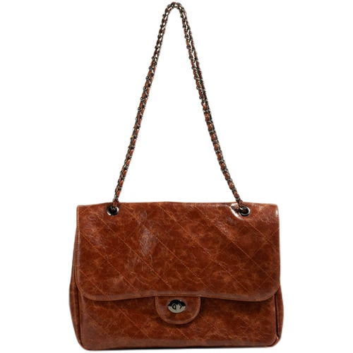 Вместительная и большая зимняя цепь, сумка на одно плечо, в стиле Шанель, на цепочке