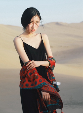 夏季印花民族风女流苏围巾