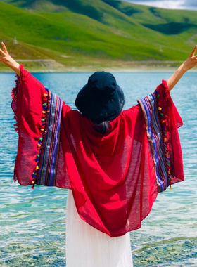 夏季流苏民族风女超大围巾