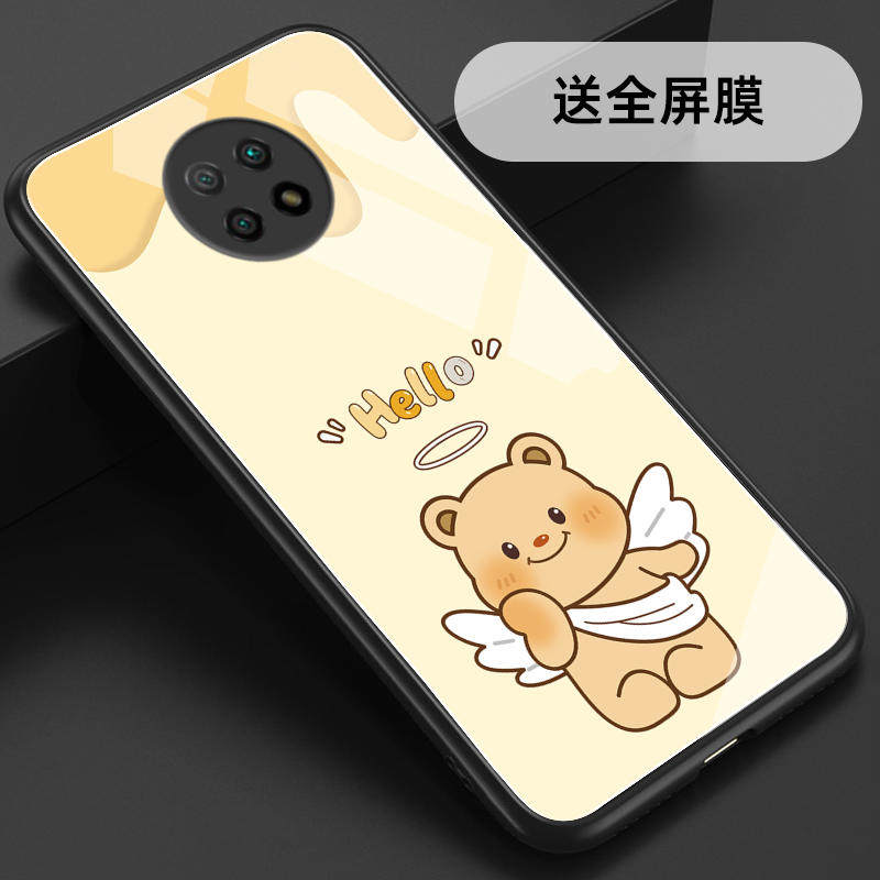 适用红米Note9玻璃手机壳9保护套9Pro全包软防摔定制薄硅胶黄油小熊个性潮情侣创意直边时尚男新款卡通网红女,淘宝优惠券,粉丝福利购,淘宝优惠卷