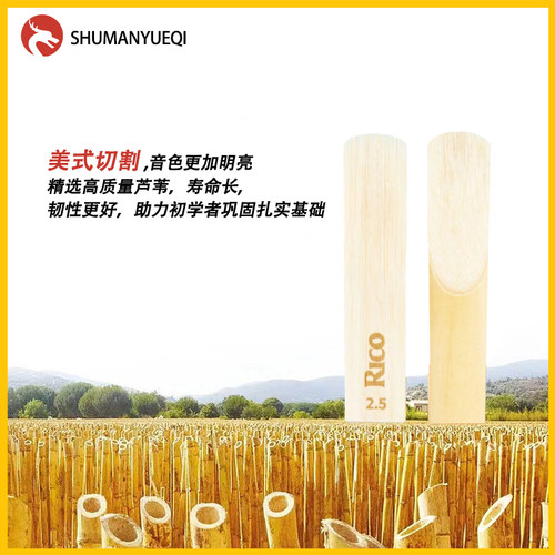 美国RICO中音萨克斯哨片瑞口扣进口降E调正品2.5/3.0流行芦苇包邮 - 图2