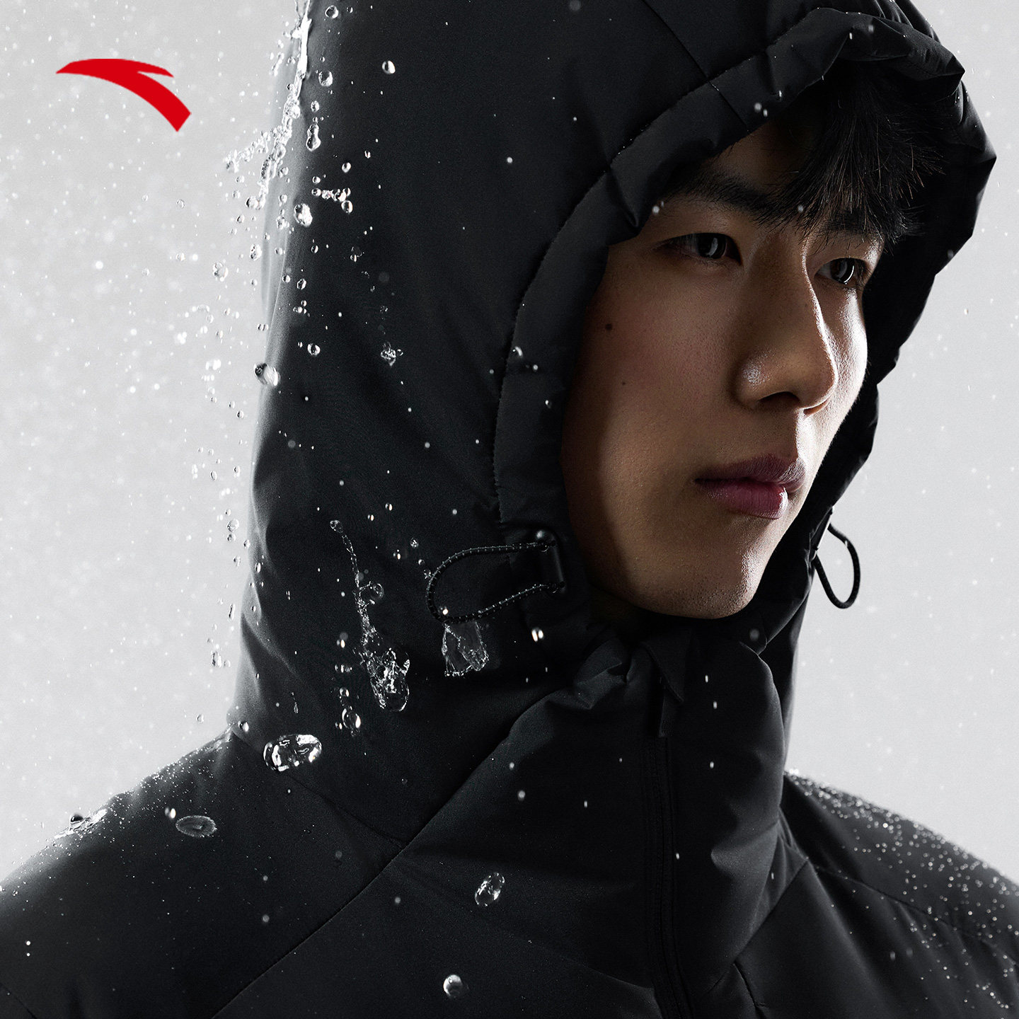 安踏羽绒服男款2025冬季新款科技防风防水黑色保暖运动男连帽外套,淘宝优惠券,粉丝福利购,淘宝优惠卷