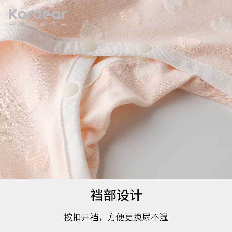 kordear宝宝衣服初生婴儿春秋绑带连体衣新生儿秋装和尚服哈衣-图3