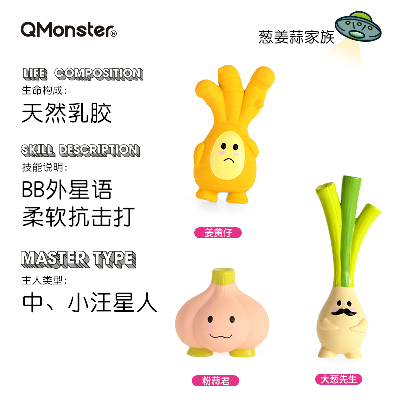 Qmonster狗狗发声玩具可爱葱姜蒜解闷神器宠物狗耐咬磨牙中小型犬-图2