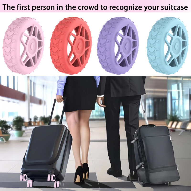 行李箱轮子保护套拉杆箱万向轮加厚耐磨静音保护套硅胶爱心全包,淘宝优惠券,粉丝福利购,淘宝优惠卷