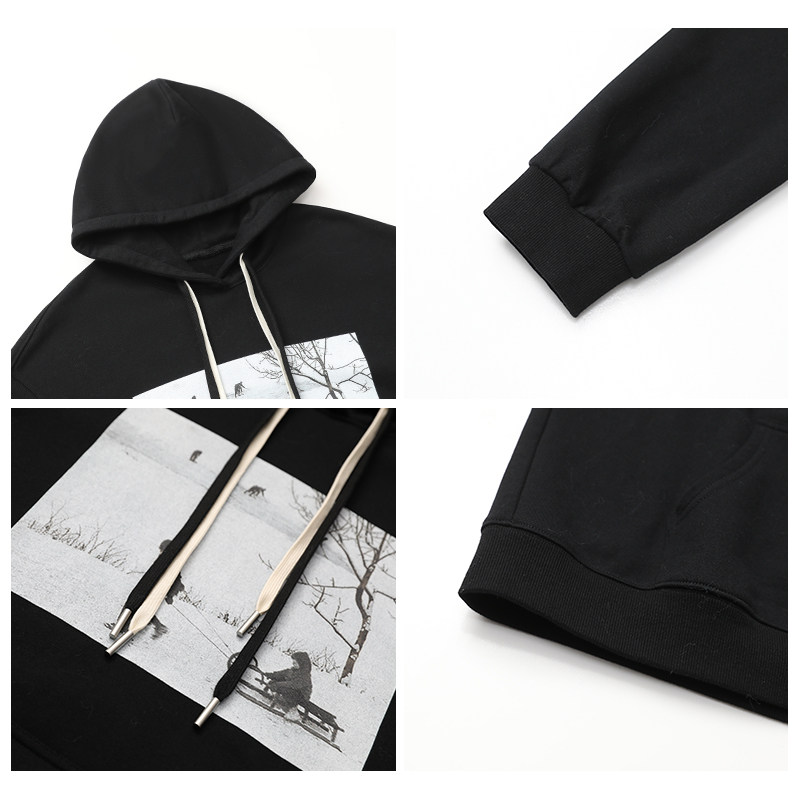 CV大码女装冬季新款美式复古连帽双抽绳印花磨毛卫衣袋鼠兜上衣女,淘宝优惠券,粉丝福利购,淘宝优惠卷