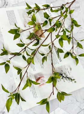 长枝三角叶仿真花绿植树叶婚礼花