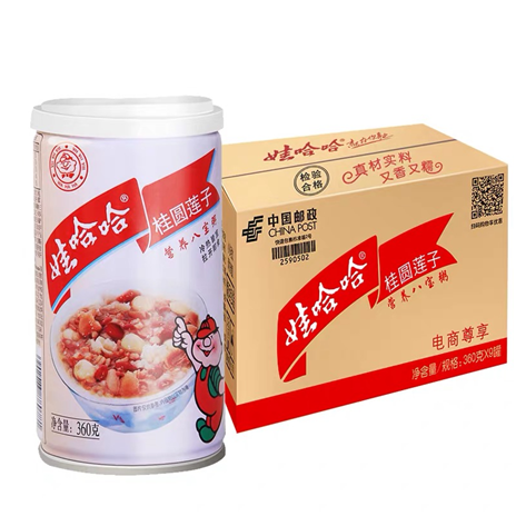 娃哈哈桂圆莲子八宝粥360g*12罐哇哈哈速食即食早餐粥整箱包邮-图2