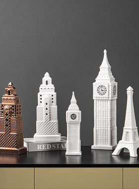 大笨钟帝国大厦埃菲尔铁塔摆件