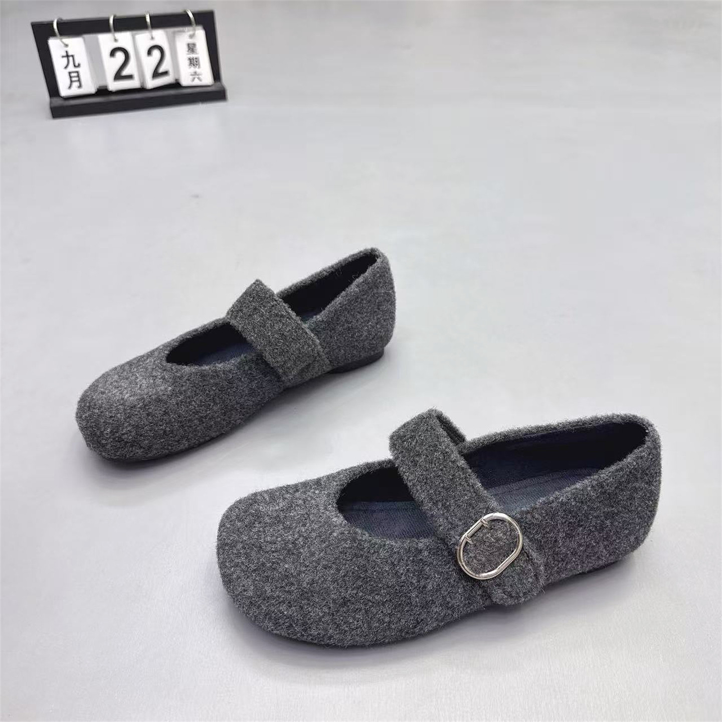 羊京绒法式软底玛丽珍鞋2025秋新款圆头皮带扣舒适低帮单鞋豆豆鞋,淘宝优惠券,粉丝福利购,淘宝优惠卷