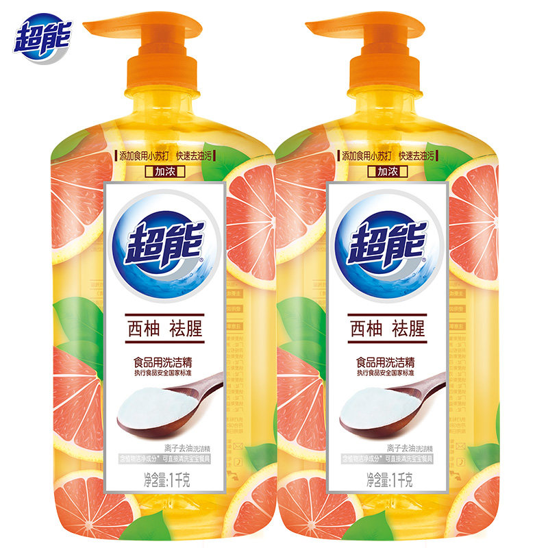 超能1kg*2瓶 超能洗洁精